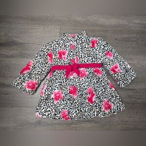 Penelope Mack Little Girls Floral Coat Size 24 Month Lined Soft Comfy